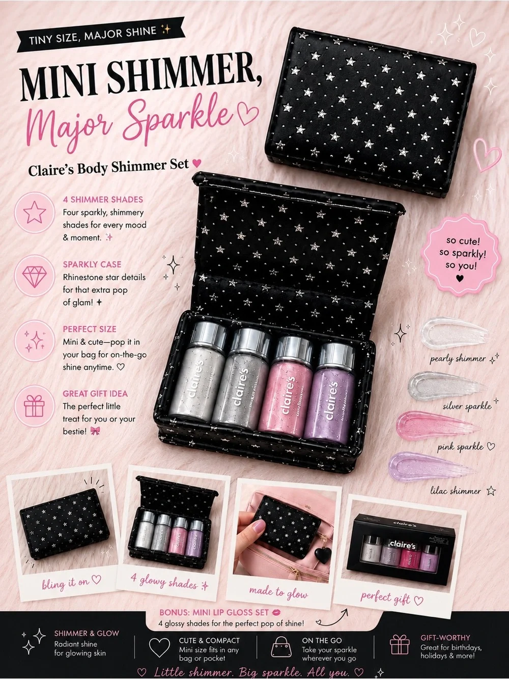 CLAIRES SHIMMER SET